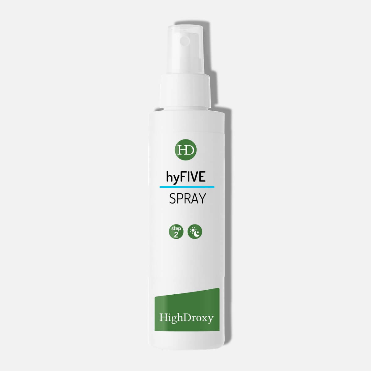 Vollgröße vom HighDroxy hyFive Spray vor grauem Hintergrund